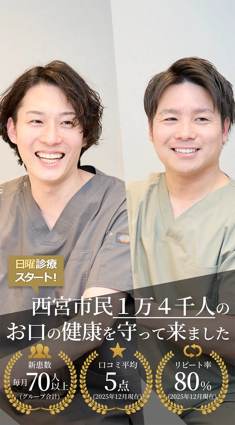 西宮市民１万４千人のお口の健康を守って来ました