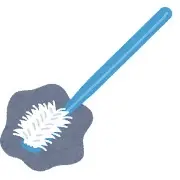 毛先が広がっている歯ブラシの画像