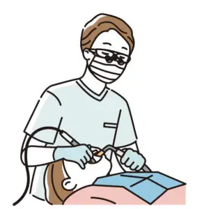 歯科医師が治療しているイラスト