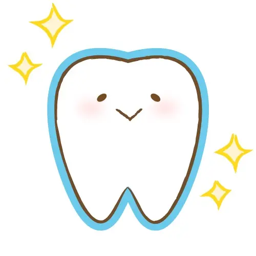 キラキラ輝く歯のイラスト