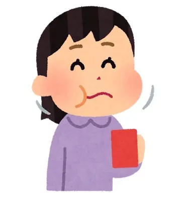ぶくぶくうがいをしている女性のイラスト