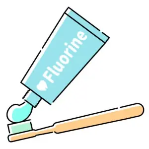 歯みがき粉と歯ブラシの画像