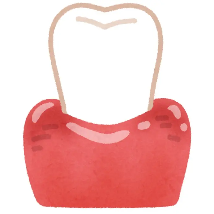歯茎が赤く腫れている歯のイラスト