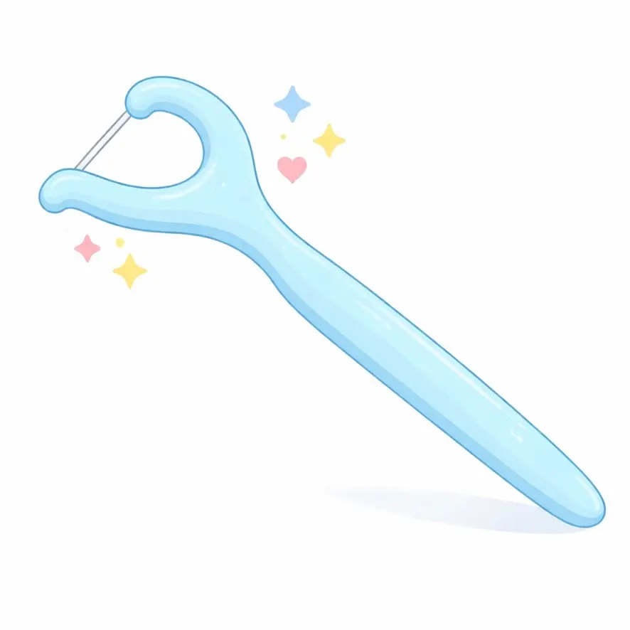 ホルダータイプのフロスのイラスト