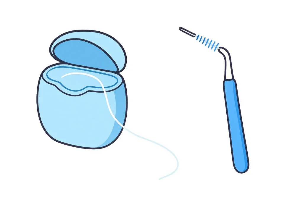 フロスと歯間ブラシの画像