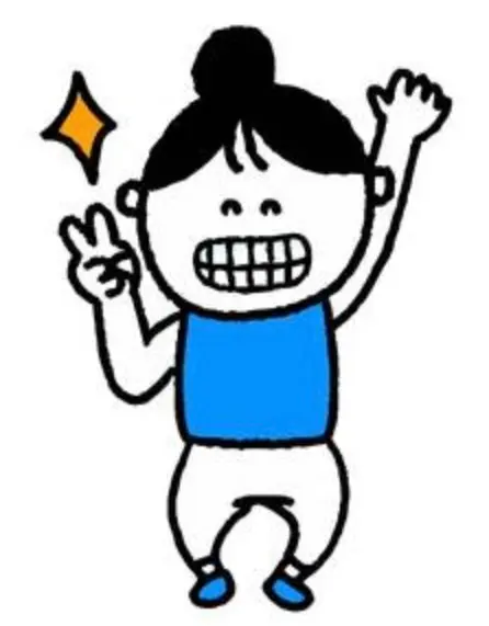 笑顔でポーズをしている人物の画像