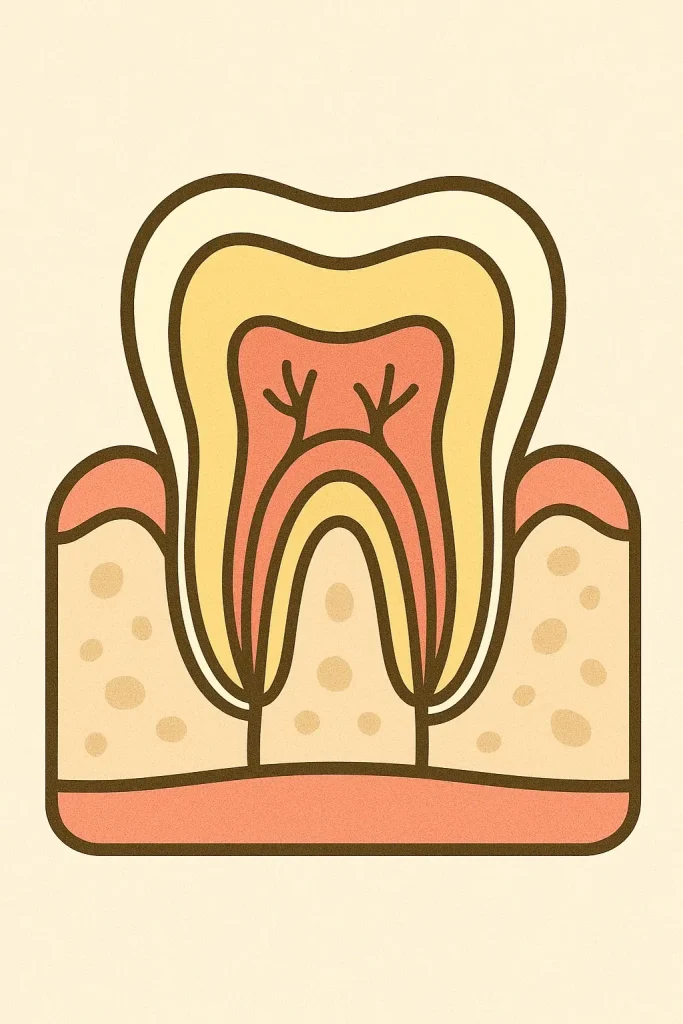 歯を断面図画像