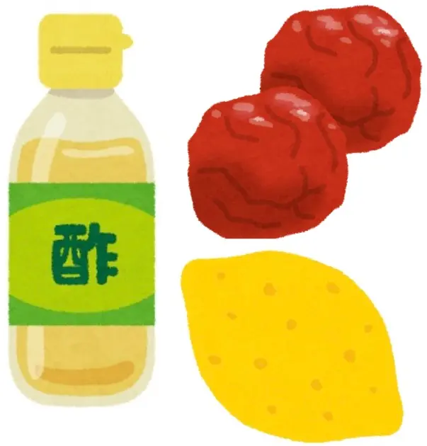 酢・梅干し・レモンの画像