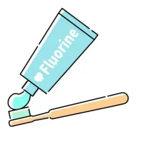 歯磨き粉と歯ブラシのイラスト