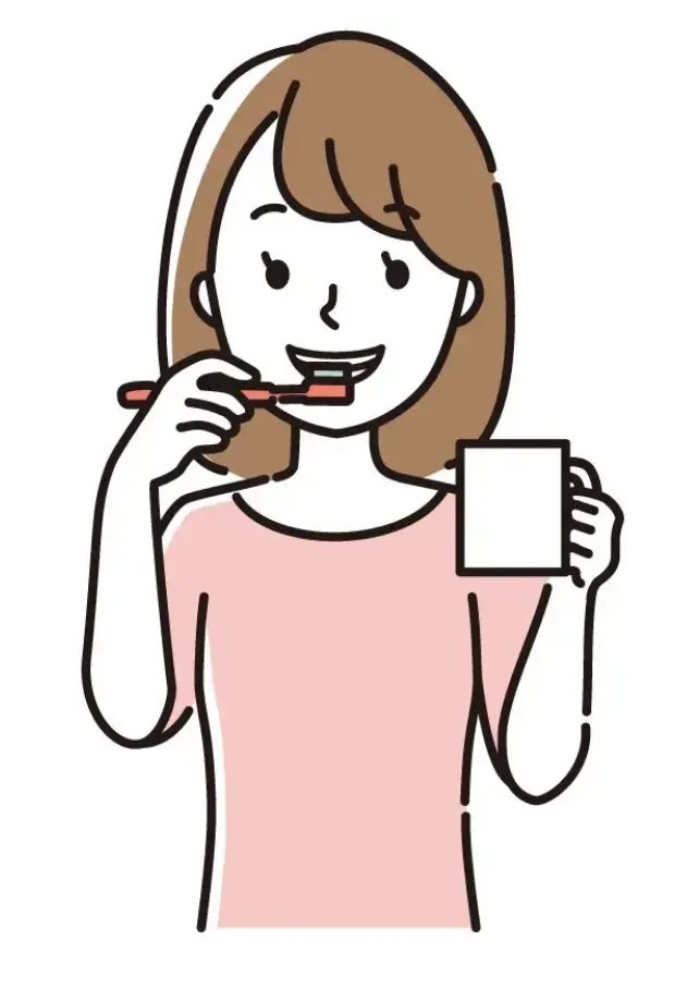 歯を磨く女性の画像