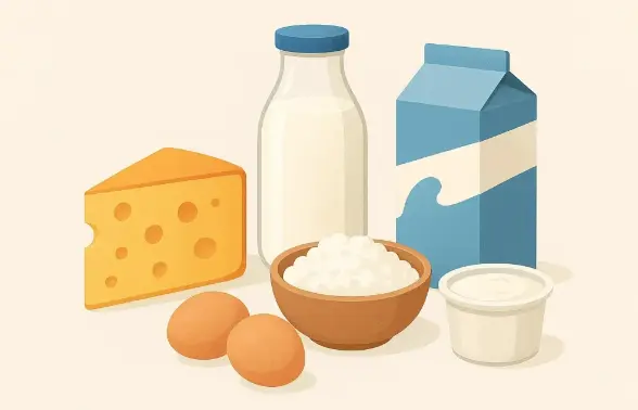 卵と乳製品の画像