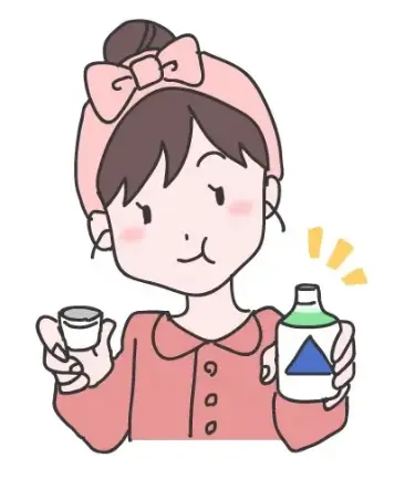 うがい薬を使い口内炎対策をしている女性の画像